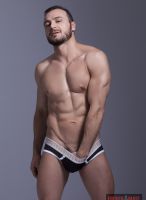 gay porn star Gabriel Vanderloo photographed by Mano Martinez solo