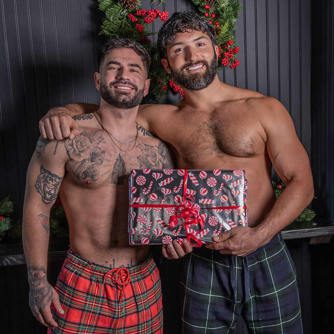 Hot bearded hairy newcomer Paolo Bruni and porn veteran Vadim Black does RandyBlue