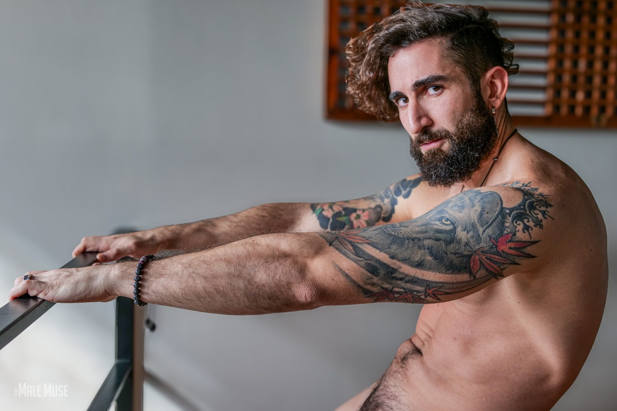 spanish hunk Oriol Lopez instagram:7kiba photographed by themalemuse man with beard